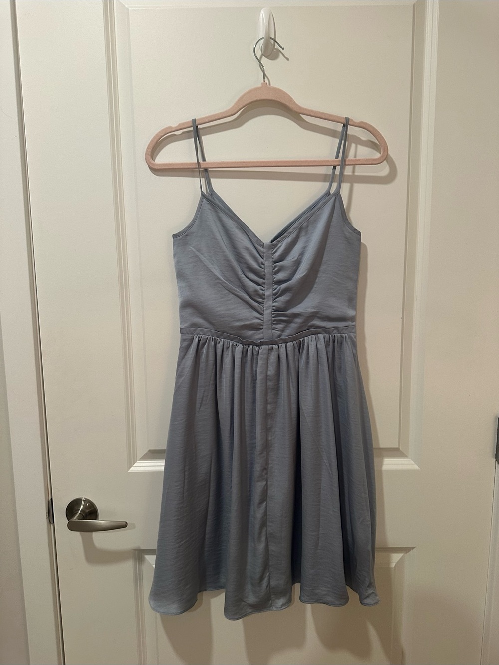 Banana Republic Dusty Blue Spaghetti-Strap Wedding Dress Size 4